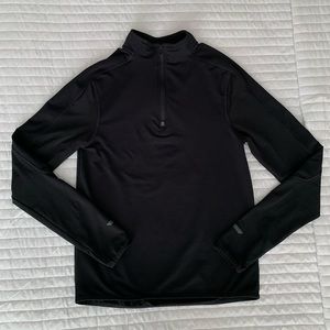 C9 Champion Pullover Top 1/4 Zip Fleece Lined Thumb Holes Reflective Black Men S